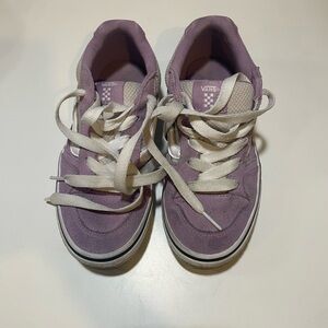 Vans Lavender and White Sneakers